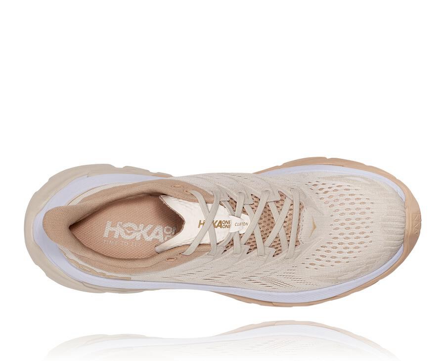 Hoka Australia One One Clifton Edge - Mens Running Shoes Beige - NZEJD-1295